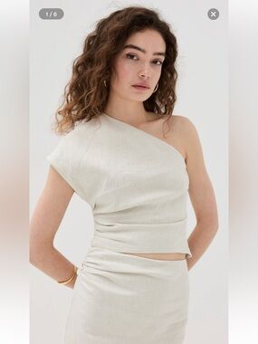 SIR. Affogato Asymmetric Top in Ecru